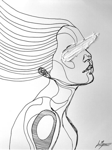 Traces XI – The White Veil of Silence (Original Series – Hand Painted) by Juca Maximo, Painting for Sale on Singulart