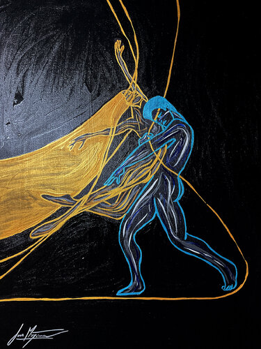 Energy V – Where Strength Meets Light (Limited Edition 2/9 – Work painted by hand) par Juca Maximo, Autres supports en vente sur Singulart