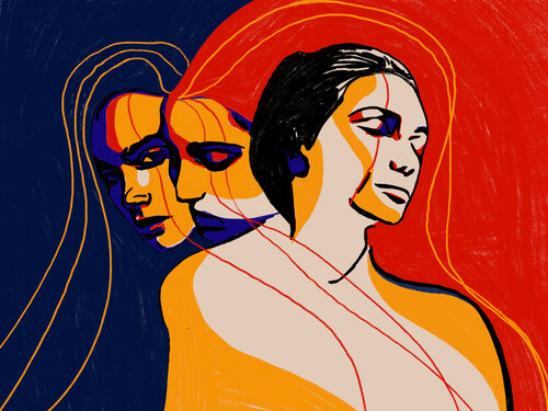 Write Your Story XII – The Mirror Between Us (Limited Edition 1/9 - Work painted by hand) Juca Maximo