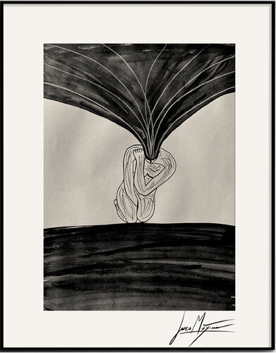 Sketch n34 – Implosion (Original Drawing – Hand Painted 1/1) de Juca Maximo, Dibujo a la venta en Singulart