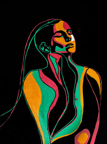 Intense IV – The Flow of Presence (Original Series – Hand Painted) de Juca Maximo, Pintura a la venta en Singulart