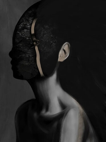 Absence IV – The Face That Disappears to Speak Louder (Limited Edition 1/9 – Work painted by hand) par Juca Maximo, Autres supports en vente sur Singulart