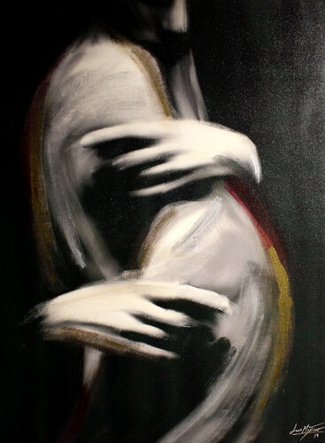 Entrelaçado – The Embrace That Becomes Form (Work painted by hand) par Juca Maximo, Autres supports en vente sur Singulart