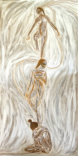 Energy I White – Ascension Through Silence (Limited Edition 1/9 – Work painted by hand) par Juca Maximo, Autres supports en vente sur Singulart