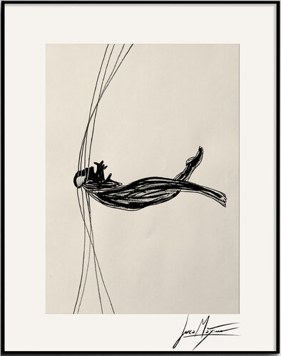 Sketch 40 – The Weightless Cry (Original Series – Hand Painted 1/1) par Juca Maximo, Dessin en vente sur Singulart