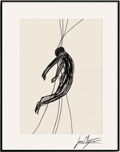 Sketch n51 – The Puppet of Silence (Original Series – Hand Painted 1/1) par Juca Maximo, Dessin en vente sur Singulart