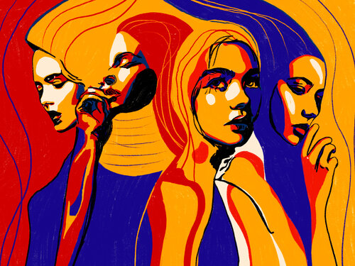 Write Your Story IX – The Silence Between Faces(Limited Edition 1/9 - Work painted by hand) par Juca Maximo, Peinture en vente sur Singulart