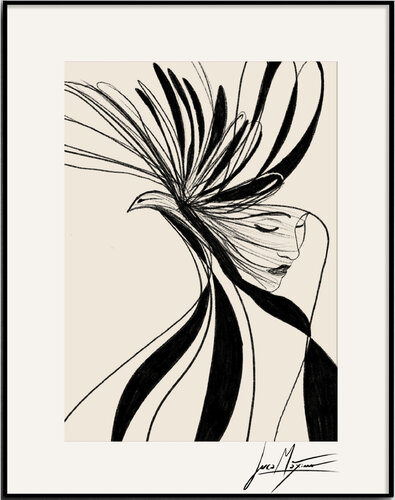 Sketch n43 – Where Wings Are Grown (Original Series – Hand Painted 1/1) by Juca Maximo, 소묘 for Sale on Singulart