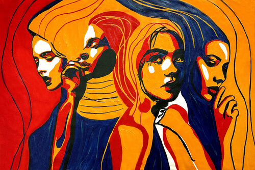 Write Your Story IX – Silent Bonds Between Us (Original Series – Hand Painted) van Juca Maximo, Schilderij te koop op Singulart