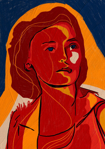 Doralice I – She Stood Inside the Light – (Limited Edition 2/9 – Work painted by hand) par Juca Maximo, Peinture en vente sur Singulart