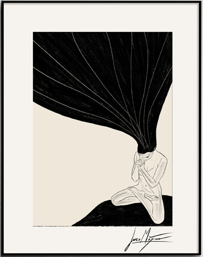 Sketch n87 – The Weight of a Thousand Goodbyes (Original Series – Hand Painted 1/1) de Juca Maximo, Dibujo a la venta en Singulart