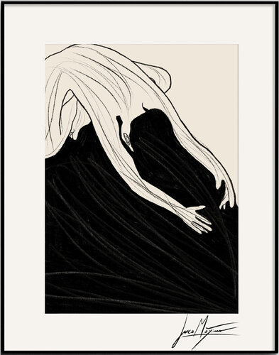 Sketch n88 – Her Last Embrace (Original Series – Hand Painted 1/1) by Juca Maximo, Drawing for Sale on Singulart
