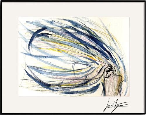 Sketch n90 – When Thoughts Become Storms (Original Series – Hand Painted 1/1) par Juca Maximo, Dessin en vente sur Singulart