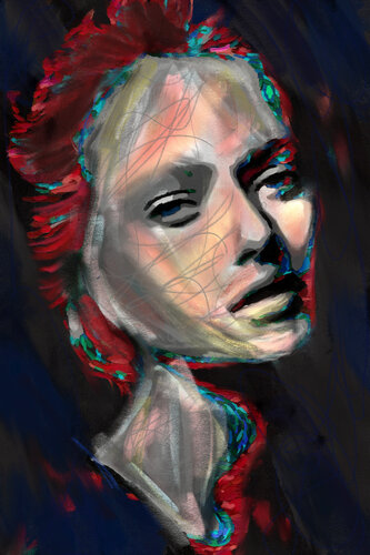 Doralice I – The Beauty Within the Break (Limited Edition 2/9 – Work painted by hand) von Juca Maximo, Malerei kaufen auf Singulart