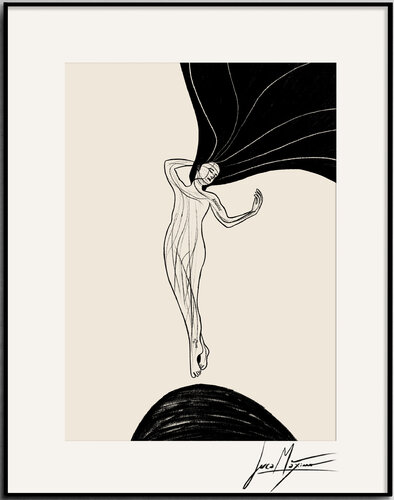 Sketch n48 – When the Darkness Lifts You (Original Series – Hand Painted 1/1) par Juca Maximo, Dessin en vente sur Singulart