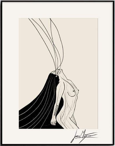 Sketch n50 – Surrender to the Invisible (Original Series – Hand Painted 1/1) di Juca Maximo, Disegno in vendita su Singulart