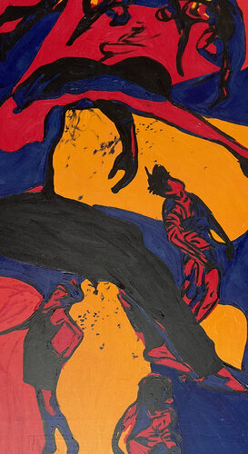Flying I – Between Weight and Flight (Limited Edition 1/9 – Work painted by hand) von Juca Maximo, Malerei kaufen auf Singulart
