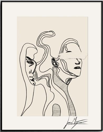 Sketch n51 – What You Couldn't Say (Original Series – Hand Painted 1/1) par Juca Maximo, Dessin en vente sur Singulart