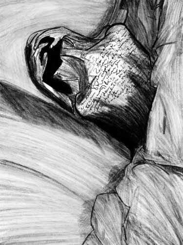 Ink Your Skin IX – The Ache Beneath Her Ribs (Limited Edition – Hand-Finished 1/9) van Juca Maximo, Schilderij te koop op Singulart