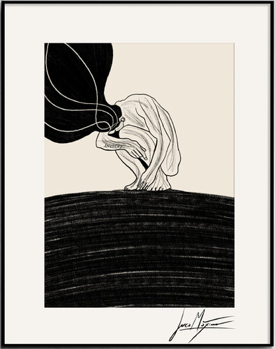 Sketch n57 — The Collapse and the Clarity (Original Series, Unique 1/1 Hand-Painted Work) von Juca Maximo, Zeichnungen kaufen auf Singulart