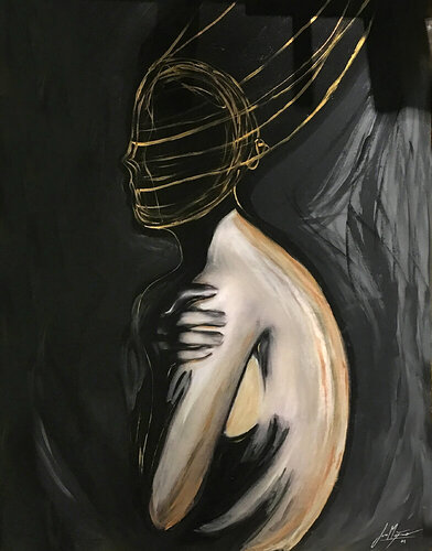 Absence X – Bound by the Invisible (Original Series – Hand Painted) van Juca Maximo, Schilderij te koop op Singulart