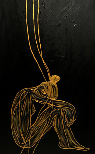 Energy XXXI – The Fold of Silence (Original Series – Hand Painted) di Juca Maximo, Altri media in vendita su Singulart