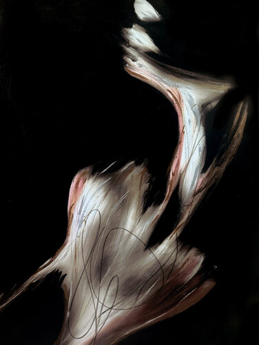 Sensuality III – The Echo of a Vanishing Touch (Original Series – Hand-painted by the artist) di Juca Maximo, Pittura in vendita su Singulart