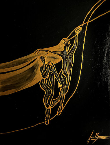 Energy VI – She Carries the Light (Limited Edition 1/9 – Work painted by hand) de Juca Maximo, Otros medios a la venta en Singulart