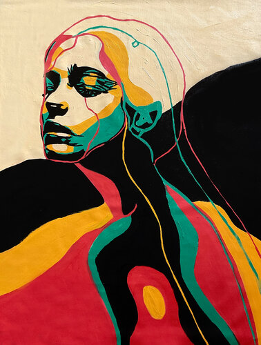 Intense VI – The Gaze Beyond Silence (Original Series – Hand Painted) de Juca Maximo, Pintura a la venta en Singulart