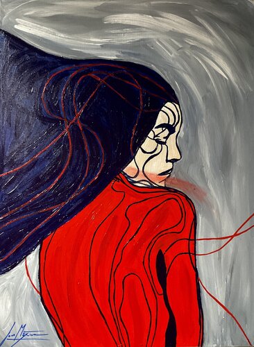 Portrait Colors XVII – What Remains After the Storm (Original Series – Hand Painted) de Juca Maximo, Pintura a la venta en Singulart