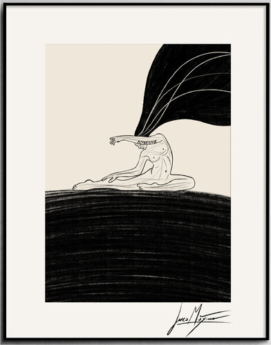 Sketch n63 – The Shape of Anxiety (Original Series – Hand Painted 1/1) van Juca Maximo, Tekening te koop op Singulart