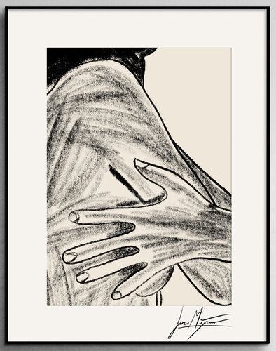 Sketch n71 – The Memory Beneath Her Skin (Original Series – Hand Painted 1/1) von Juca Maximo, Zeichnungen kaufen auf Singulart