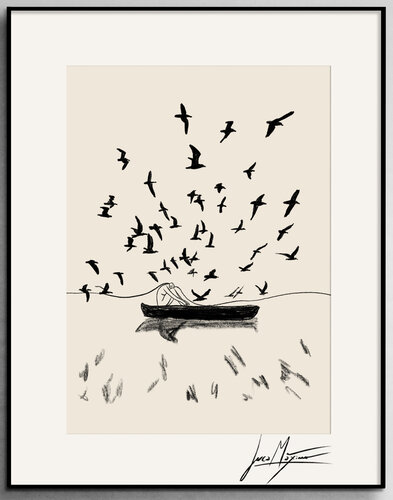 Sketch n73 – When the Soul Lets Go (Original Series – Hand Painted 1/1) by Juca Maximo, 소묘 for Sale on Singulart