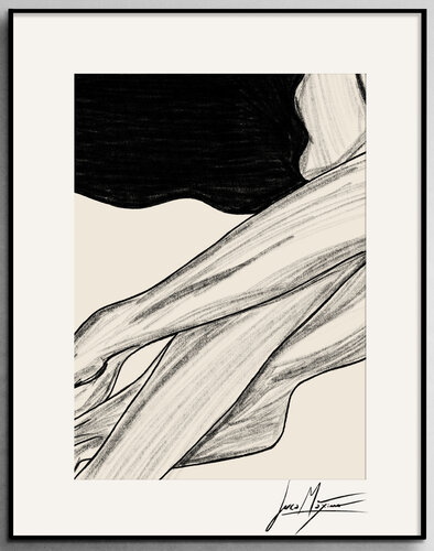 Sketch n74 – In the Stillness, I Return (Original Series – Hand Painted 1/1) par Juca Maximo, Dessin en vente sur Singulart