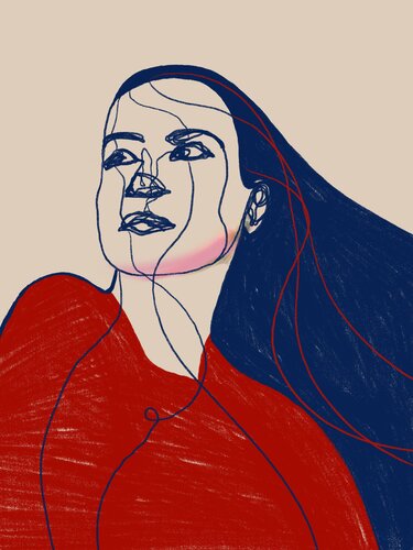 Portrait Colors XXV — Her Eyes Beyond (Limited Edition 2/9, Only 9 Worldwide) di Juca Maximo, Pittura in vendita su Singulart