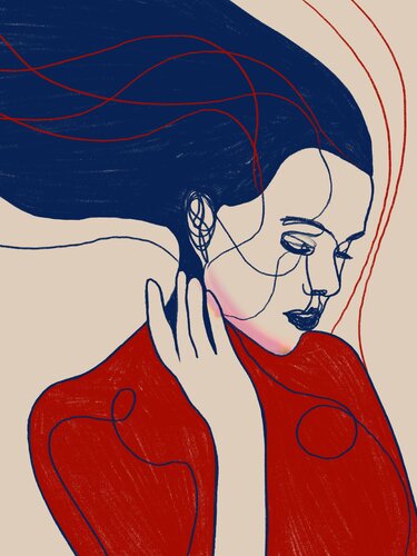 Portrait Colors XIX — The Gesture Between Words (Limited Edition 2/9, Only 9 Worldwide) di Juca Maximo, Pittura in vendita su Singulart