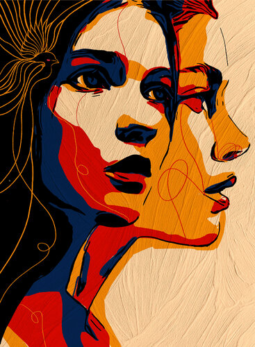 Write Your Story II – The Memory Beneath Her Voice (Limited Edition 6/9 - Work painted by hand) di Juca Maximo, Pittura in vendita su Singulart