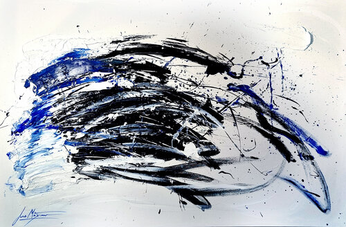 Unconscious VII – The Wave Beneath the Mind (Original Series – Hand Painted 1/1) di Juca Maximo, Pittura in vendita su Singulart