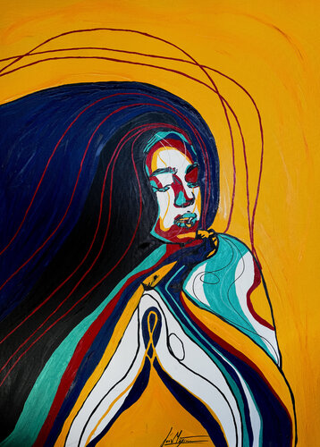 Allexya I – The Silent Bloom of Identity (Original Series – Hand Painted Unique) de Juca Maximo, Pintura a la venta en Singulart