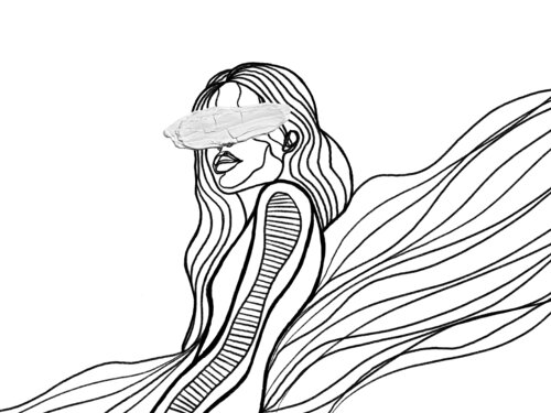 Traces XII – The Flow Beneath Her Skin (Limited Edition 1/9 – Work painted by hand) Juca Maximo