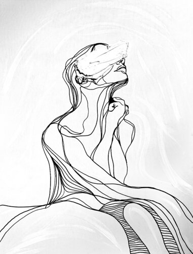 Traces XIII – The Strength Behind Surrender (Original Series – Hand Painted) par Juca Maximo, Peinture en vente sur Singulart