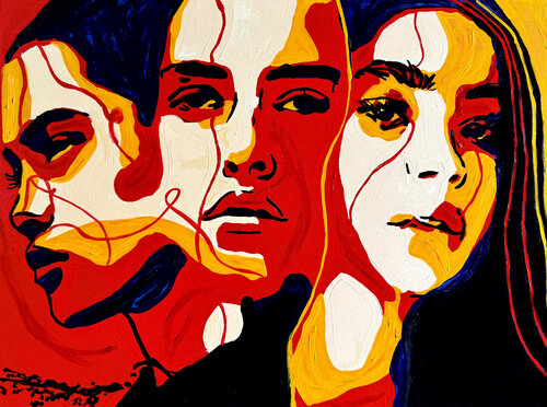 Write Your Story III – Becoming in the Mirror of Resistance (Original Series – Hand Painted) de Juca Maximo, Pintura a la venta en Singulart