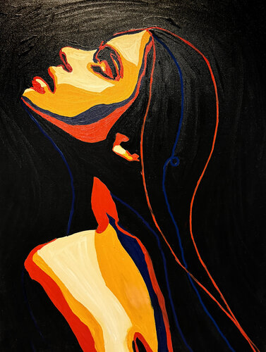 Intense II – The Moment Before the Cry (Original Series – Hand Painted) de Juca Maximo, Pintura a la venta en Singulart