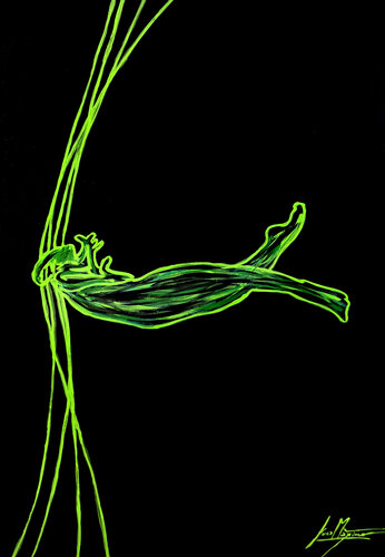 Gravity VI — Entwined in the Pull (Limited Edition, Hand-Painted 1/9) by Juca Maximo, Painting for Sale on Singulart