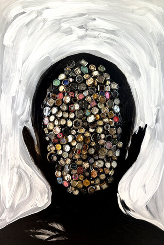 Absence – Time | Original Mixed Media par Juca Maximo, Peinture en vente sur Singulart