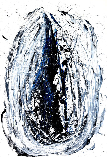 Unconscious XI – The Hidden Flame of Silence (Original Series – Hand Painted 1/1) van Juca Maximo, Schilderij te koop op Singulart