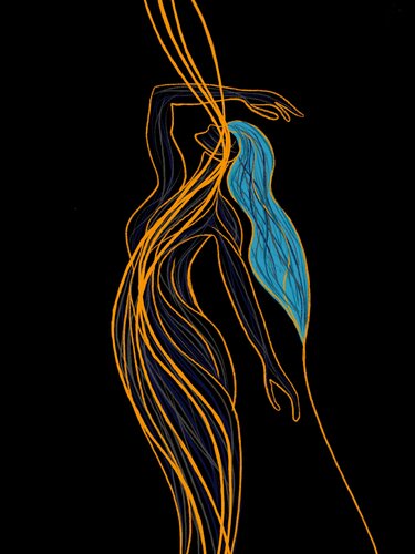 Energy XXV – The Blue Flow (Limited Edition 1/9 – Work painted by hand) par Juca Maximo, Peinture en vente sur Singulart