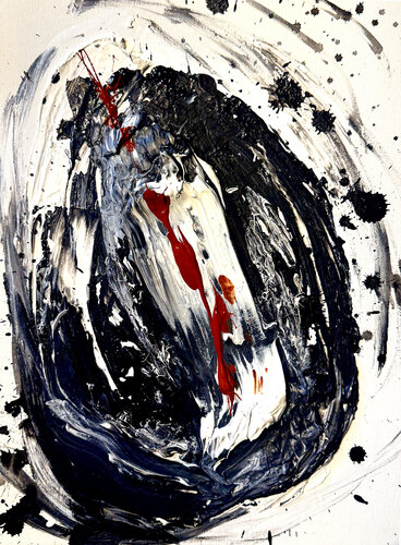 Unconscious XIII — Gestures of the Unknown | Original Abstract Expressionist Painting (1/1) Small Format van Juca Maximo, Schilderij te koop op Singulart