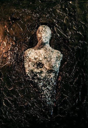 Absence Skin — Sculptural Painting | 1/1 | Epoxy + Glass di Juca Maximo, Altri media in vendita su Singulart