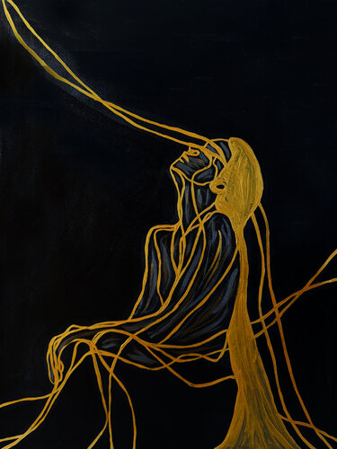 Energy XXX – Where Her Spirit Reaches Beyond the Body (Original) de Juca Maximo, Pintura a la venta en Singulart